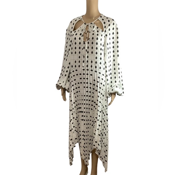 Thebe Magugu Fingerprint Neck-Cutout MIDI Dress Size M ( W331) - Picture 5 of 10